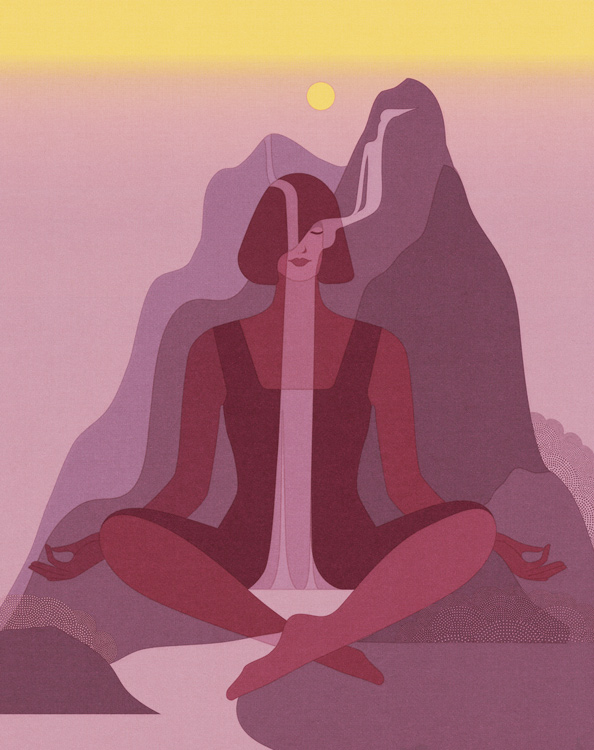 woman in meditation