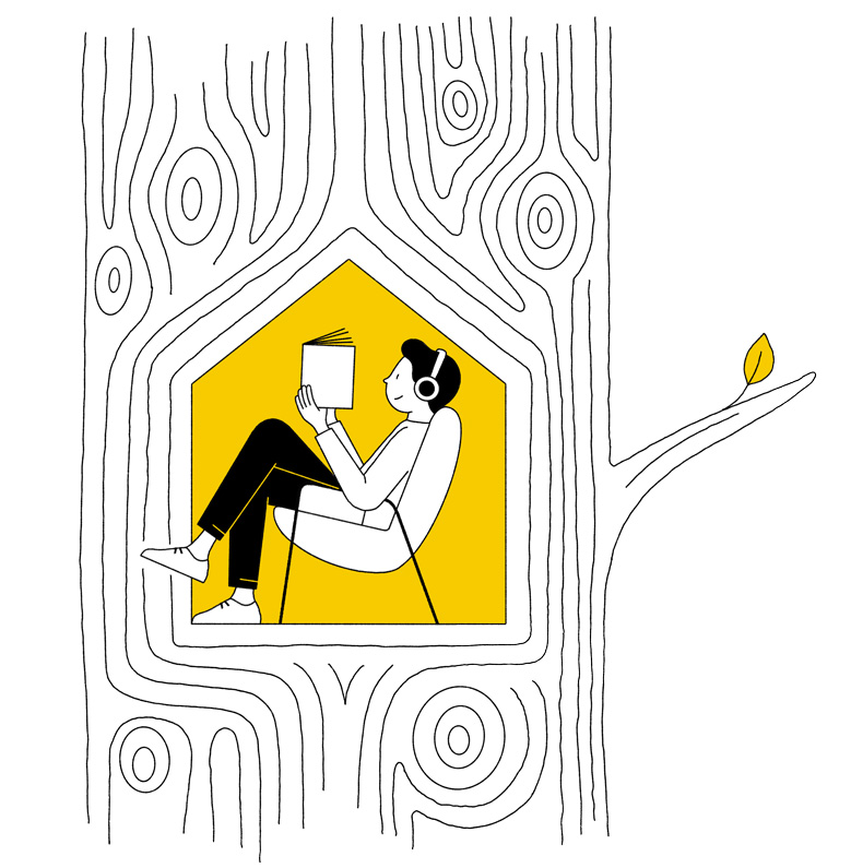 man sitting in a tree 