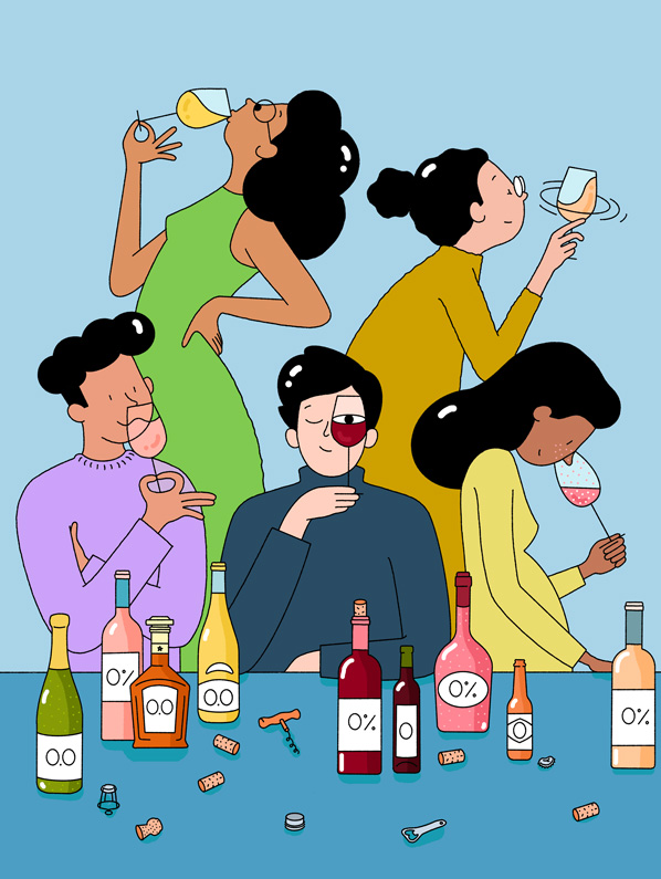 people drinking wine 