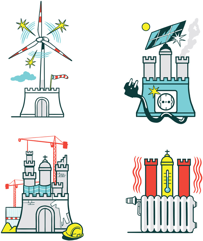 Hamburg energy icons 