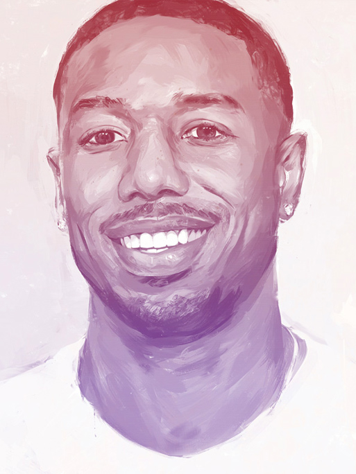 André Laame / portrait of Michael B. Jordan