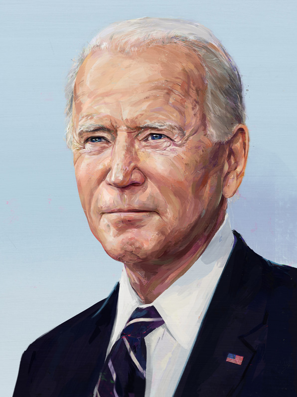 painted Portrait of PresidentJoe Biden