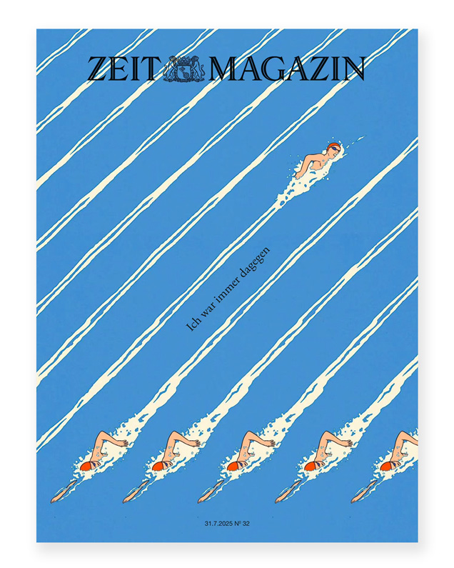 man swimming in wrong direction 