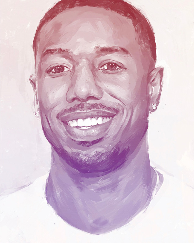 Portrait of Michael B Jordan 