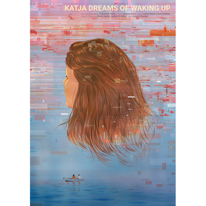 film poster with a back view on a woman head 