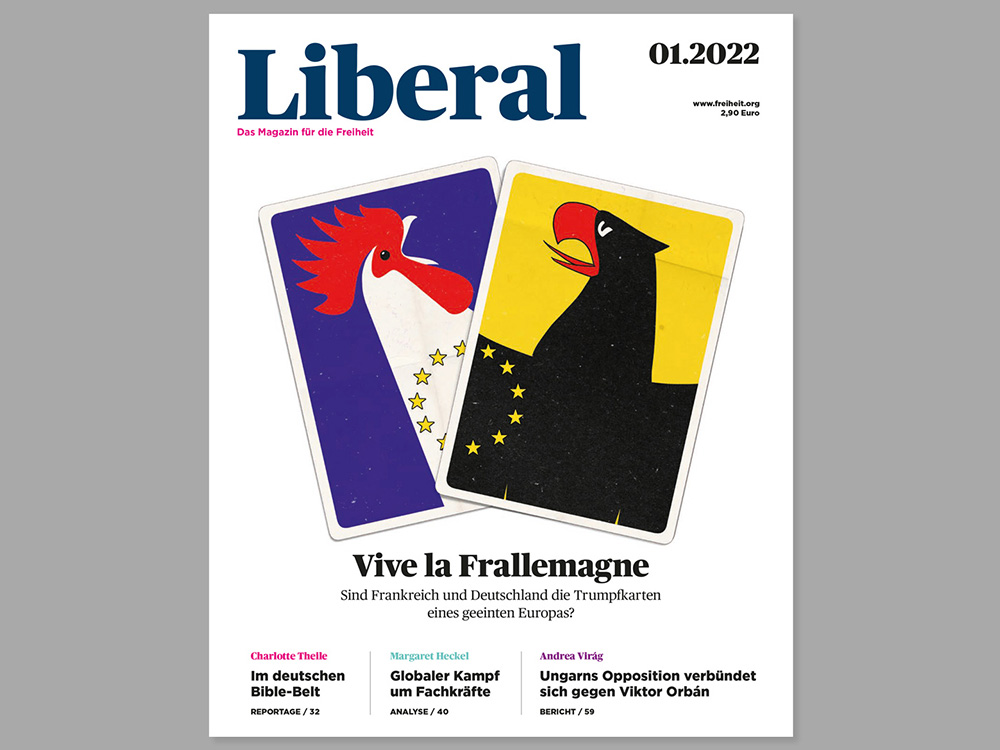 magazine cover with the French cock and German eagle 