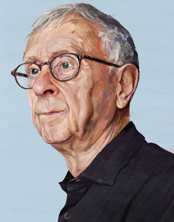 portrait painting of philosopher Pierre Manent