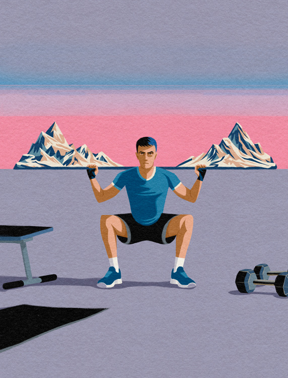 eightlifters with weights that are like mountains