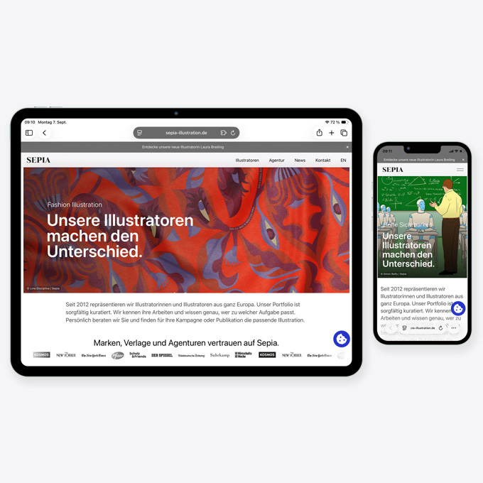 website of sepia-illustration.de