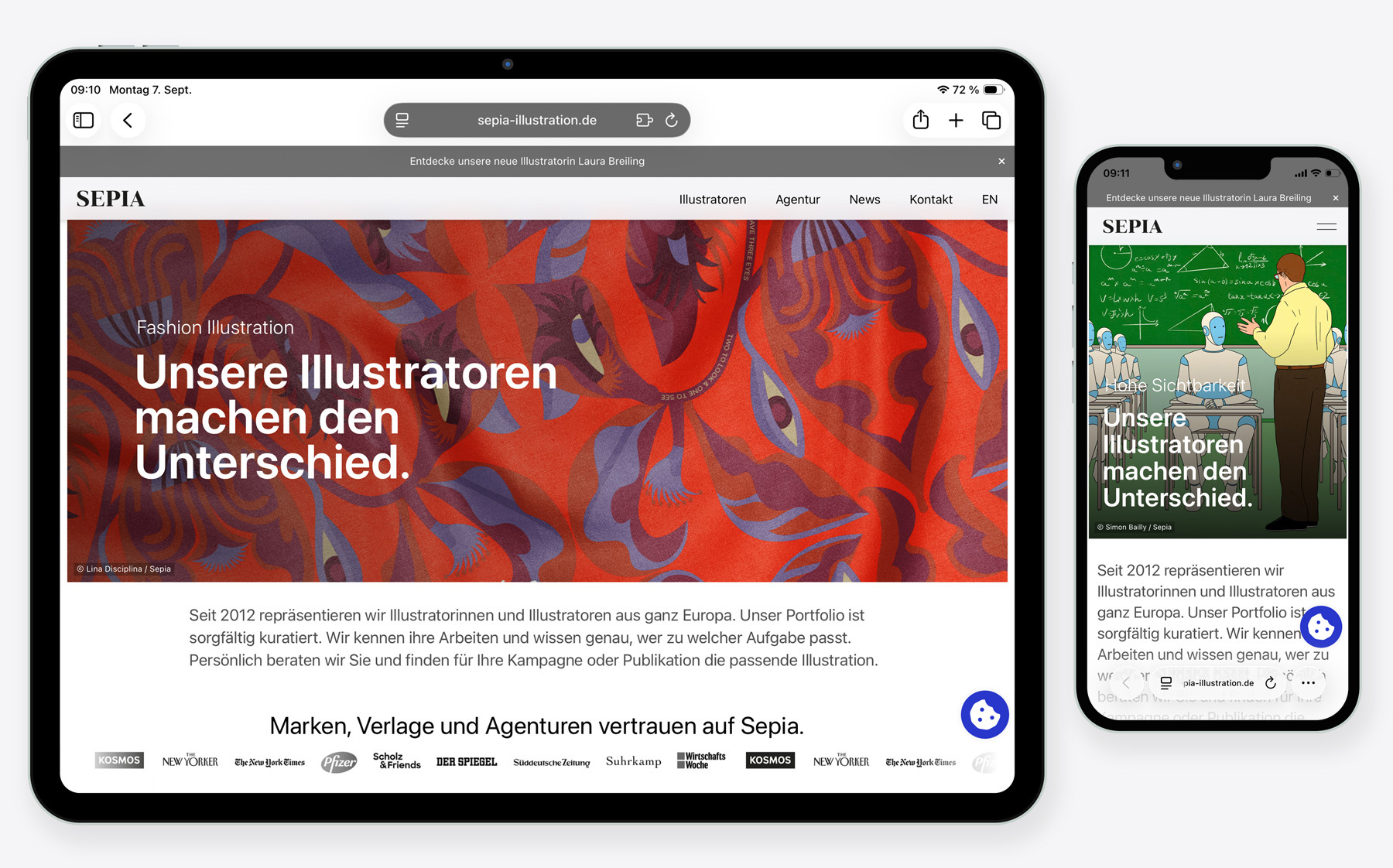 website of sepia-illustration.de