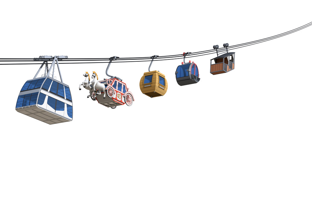 different cable cars