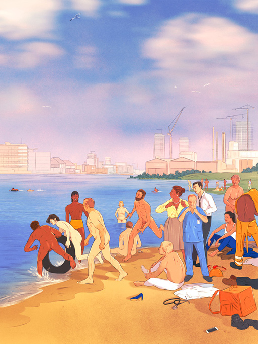 Isabel Seliger / naked people on the beach